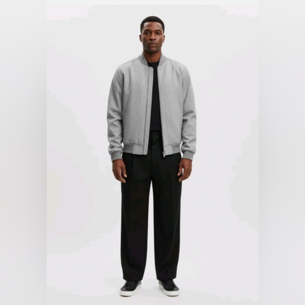 Levi's Jacket Men's Heather Grey Zip Up Bomber Size XXL